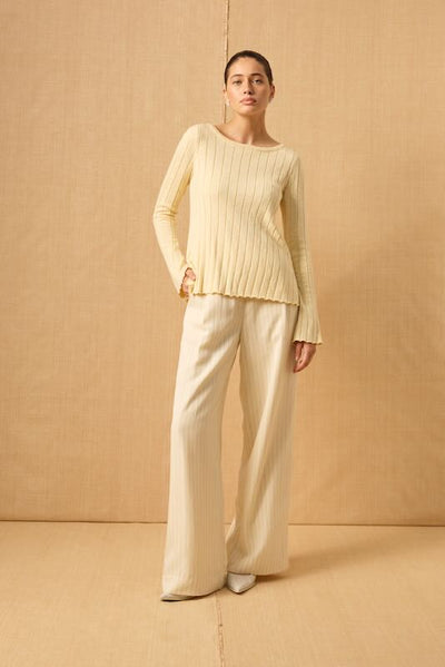 MON RENN ONDE KNIT TOP BUTTER