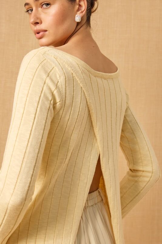 MON RENN ONDE KNIT TOP BUTTER