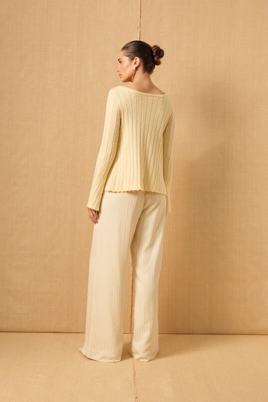 MON RENN ONDE KNIT TOP BUTTER