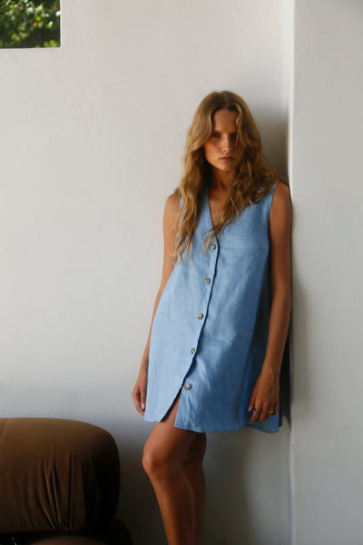 THE LINE AYA DRESS POWDER BLUE | BABY LEMONADE STORE