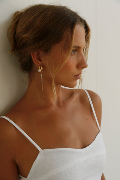 THE LINE CELESTE EARRINGS GOLD  | BABY LEMONADE STORE