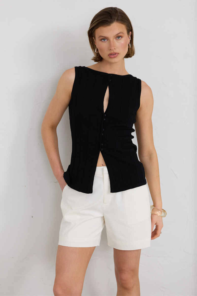 SOVERE TRANQUIL KNIT TOP BLACK | BABY LEMONADE STORE