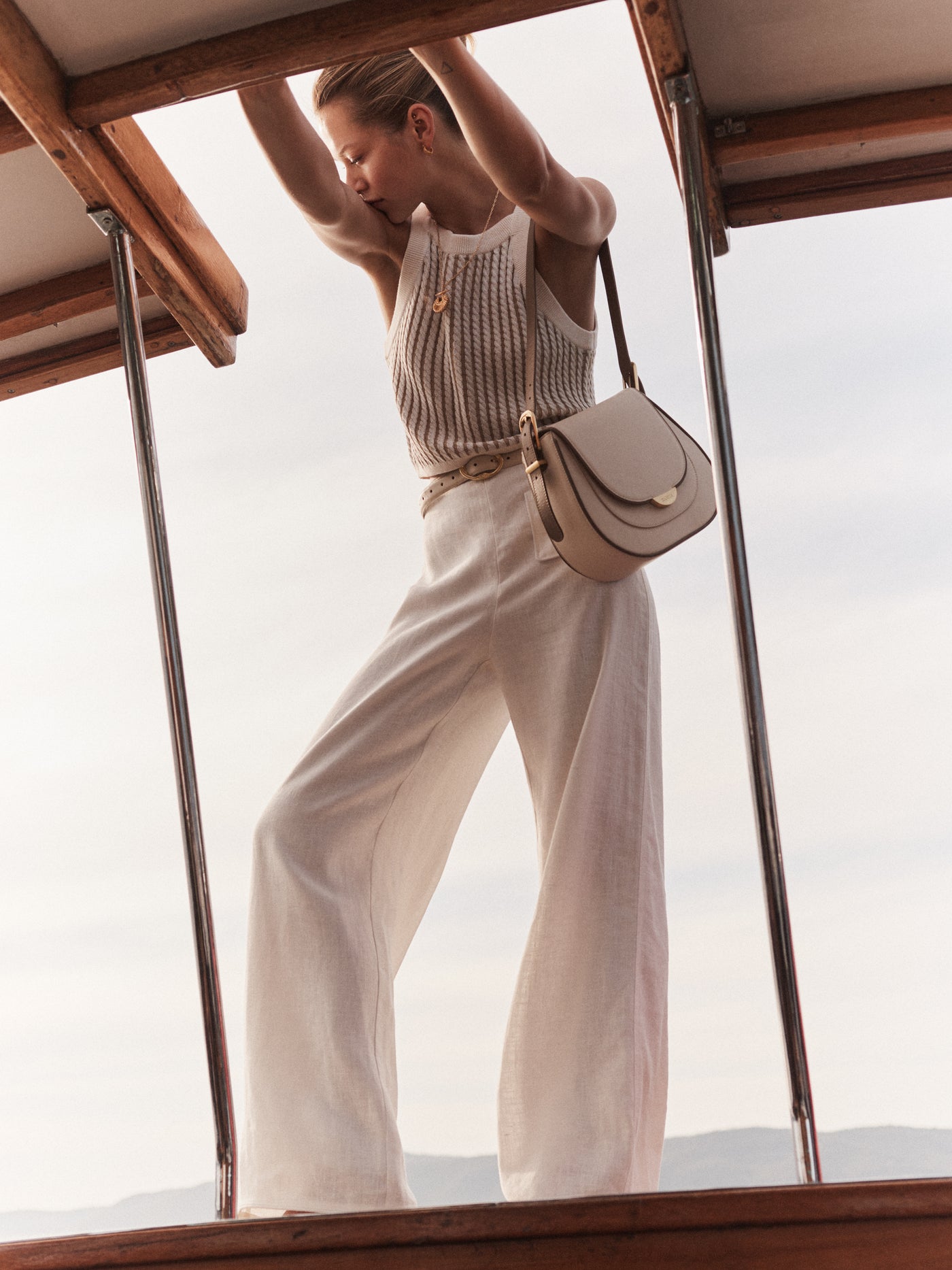 SANCIA THE LUISA LINEN PANT WHITE