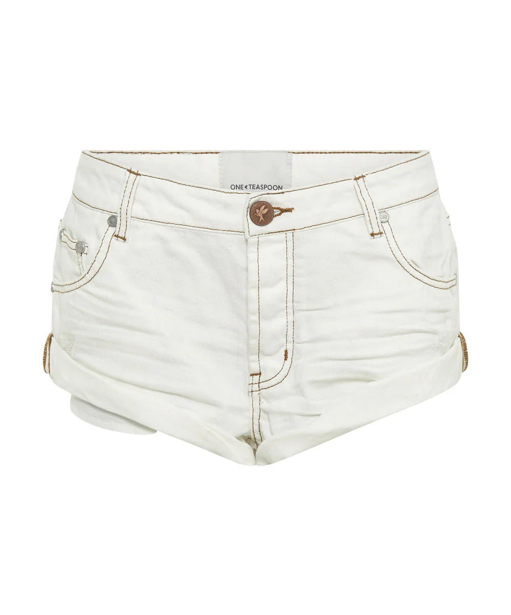 ONE TEASPOON BANDITS DENIM SHORTS WHITE BEAUTY | BABY LEMONADE STORE