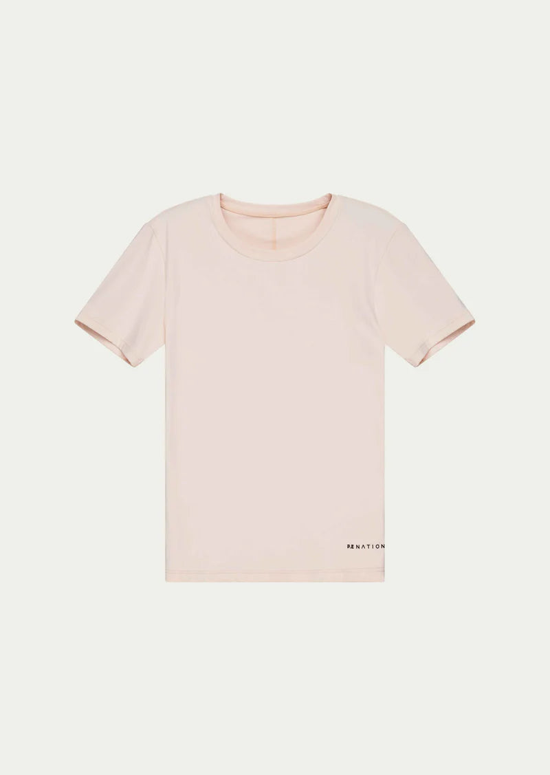 PE NATION FOUNDATION SHORT SLEEVE TEE BLUSH 