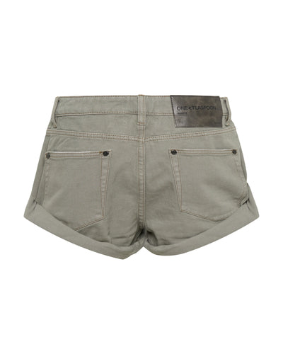 ONE TEASPOON BANDITS DENIM SHORTS FADED KHAKI | BABY LEMONADE STORE