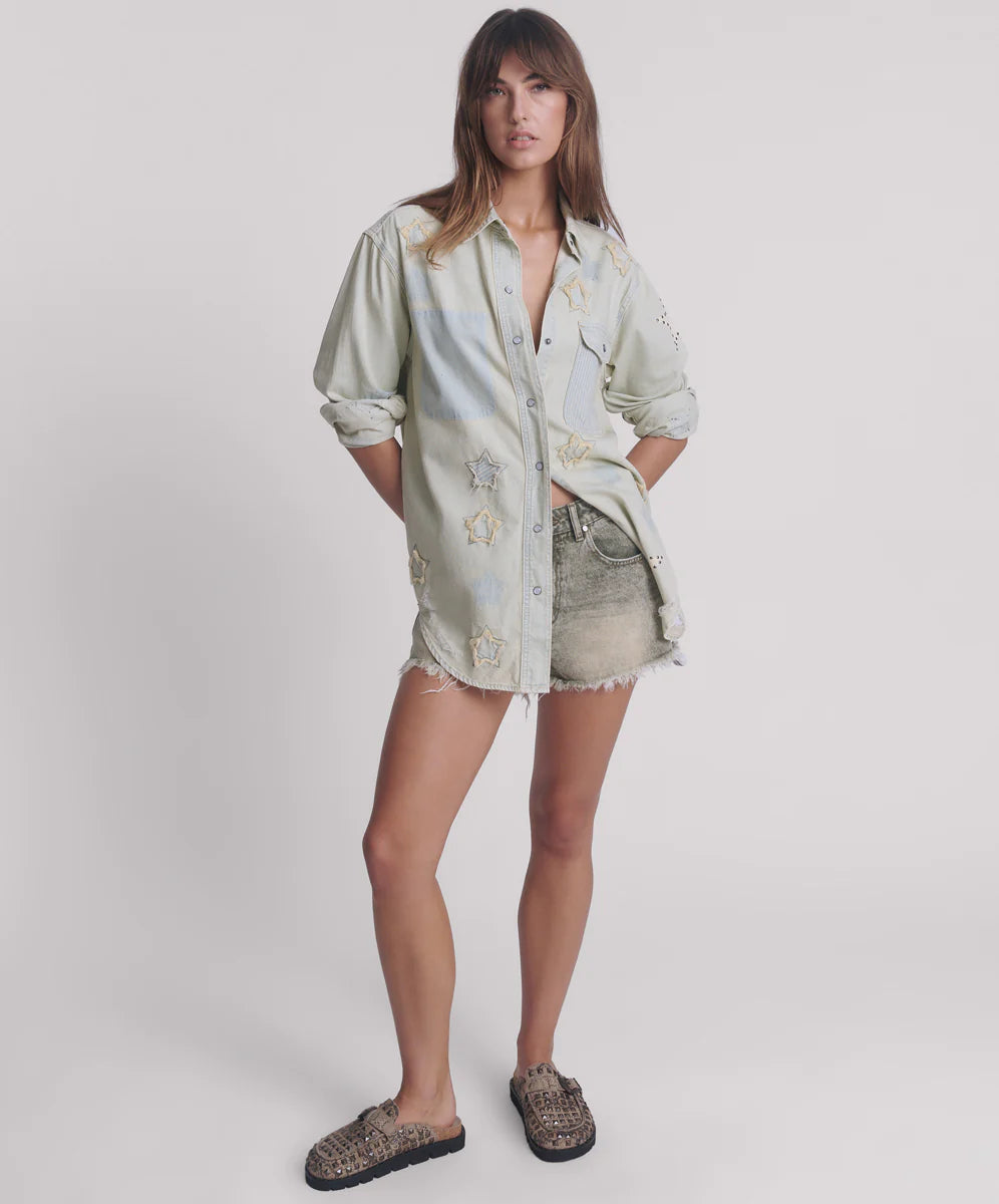 ONE TEASPOON EVERYDAY DENIM SHIRT SUNDAE STAR | BABY LEMONADE STORE