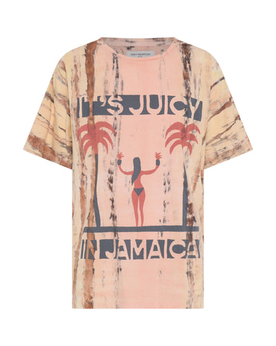 One Teaspoon I'ts Juicy In Jamaica Boyfriend Tee Peach | BABY LEMONADE STORE