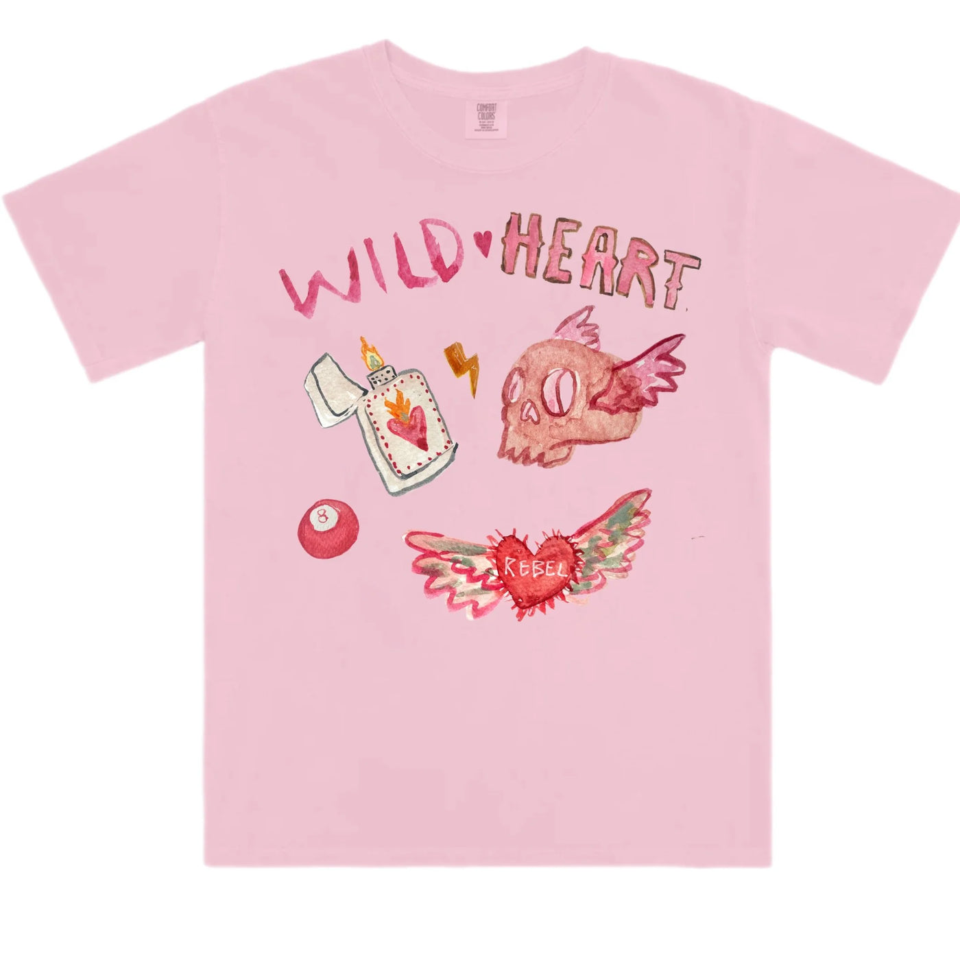 MAKU WILD HEART TEE PINK| BABY LEMONADE STORE