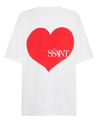 SŚAINT HEART TEE WHITE/RED | BABY LEMONADE STORE