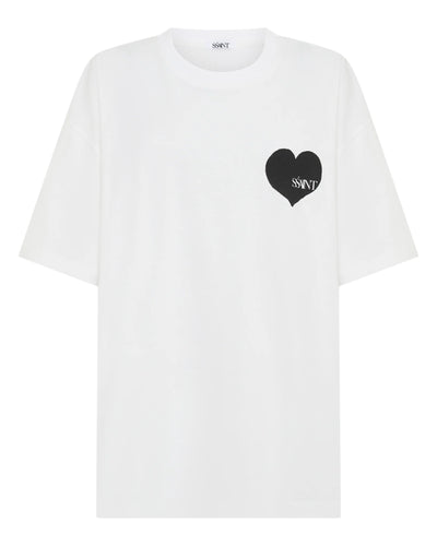 SŚAINT HEART TEE WHITE/BLACK| BABY LEMONADE STORE