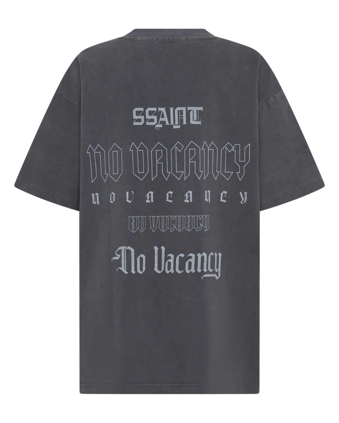 SSAINT NO VACANCY TEE CHARCOAL ACID WASH | BABY LEMONADE STORE