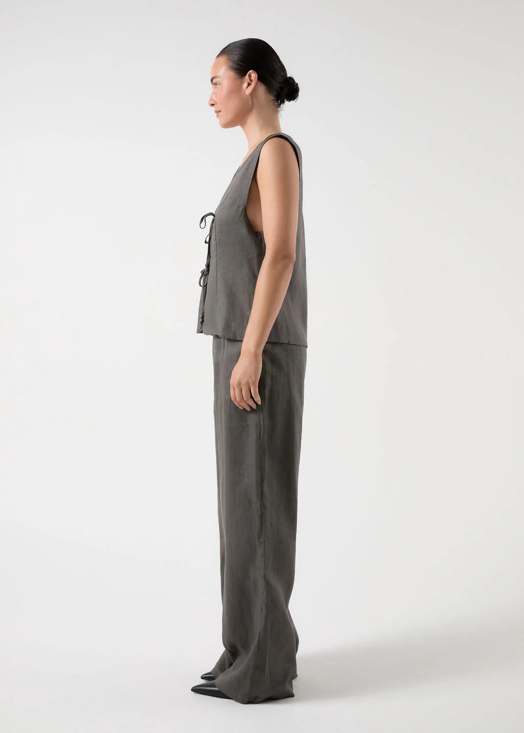 BISK THE LABEL | MINNIE PANT SLATE LINEN