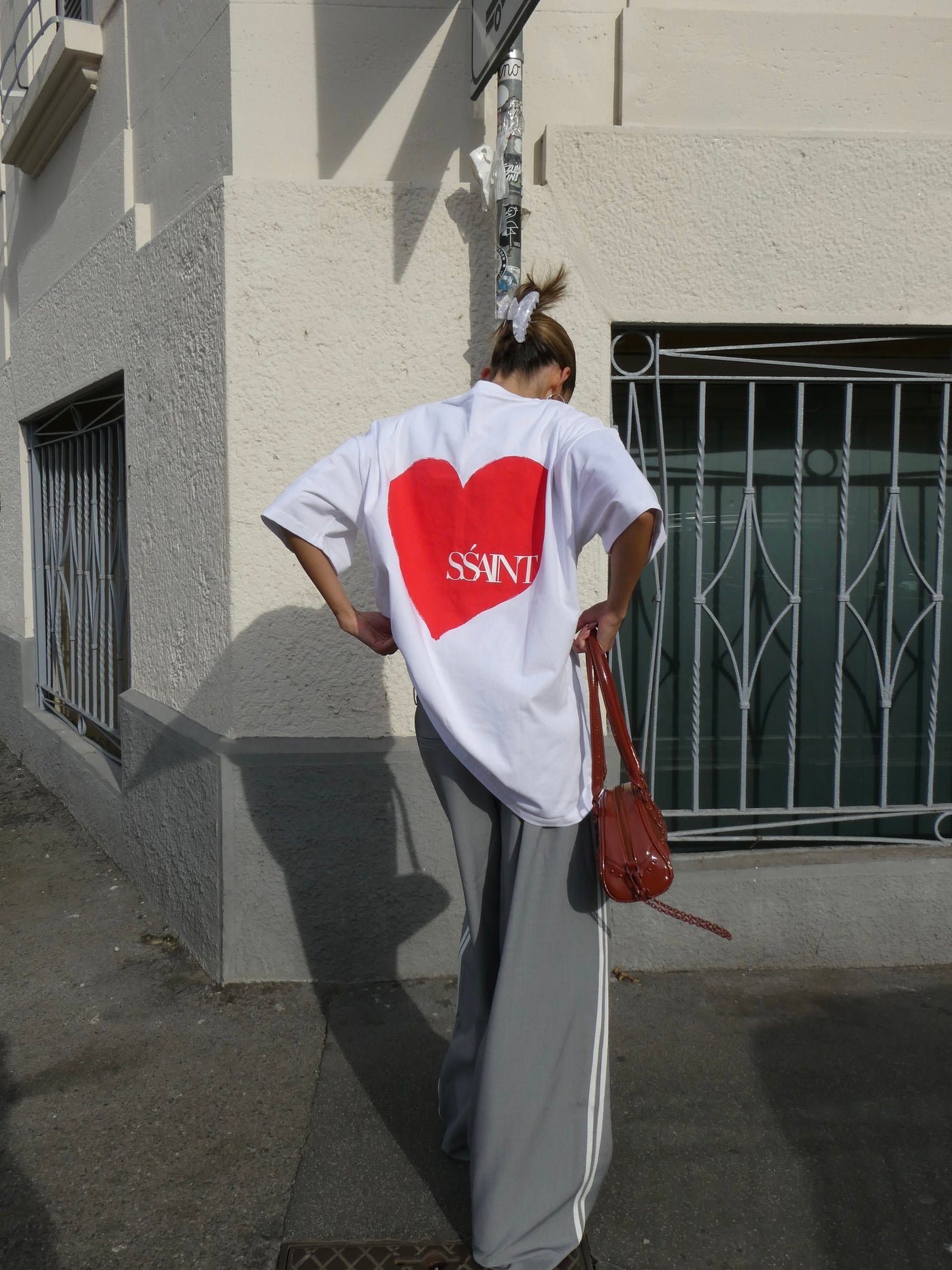 SŚAINT HEART TEE WHITE/RED | BABY LEMONADE STORE