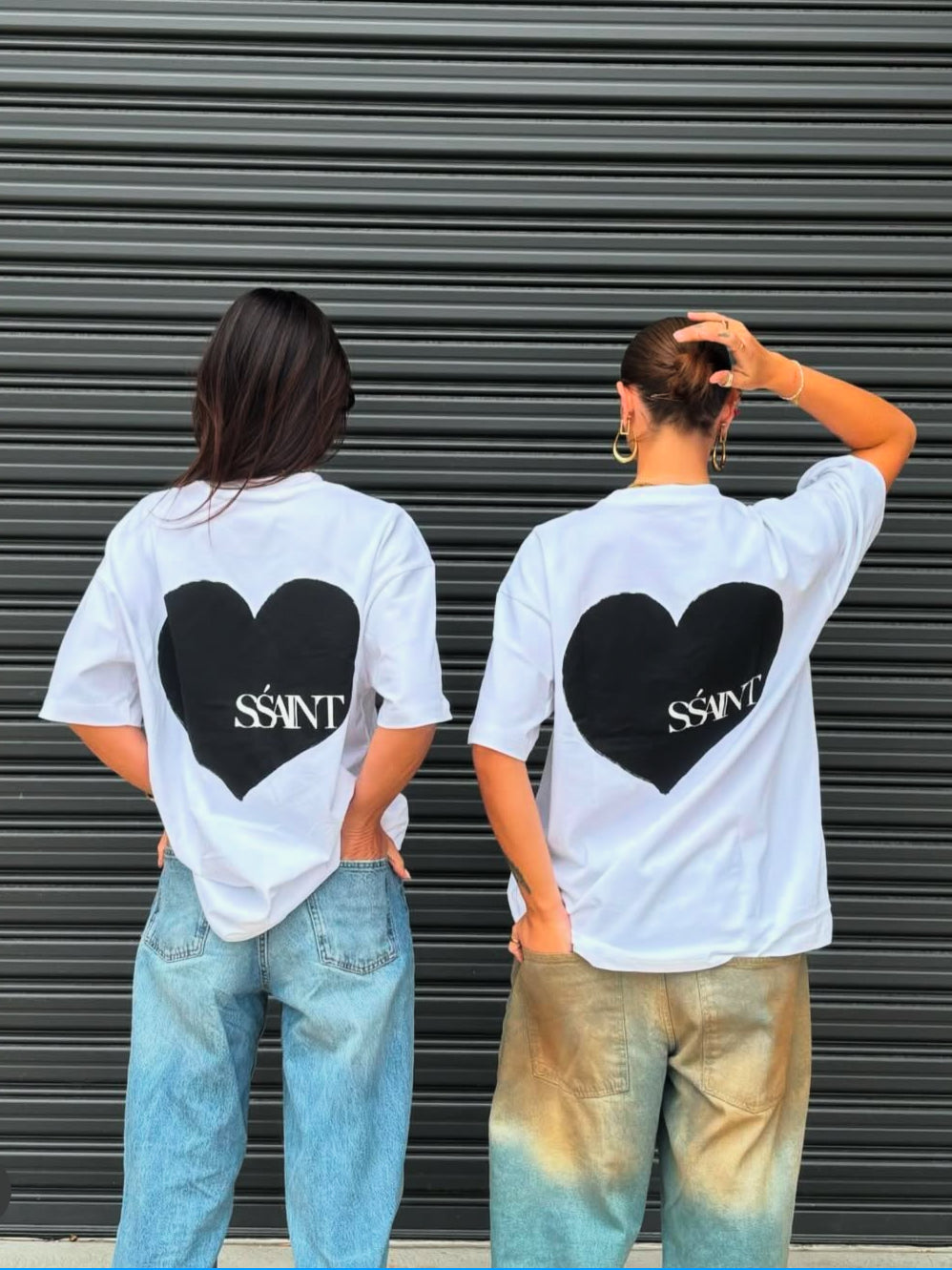 SŚAINT HEART TEE WHITE/BLACK| BABY LEMONADE STORE