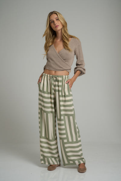 LILYA FENTON PANT PESTO/CASHMERE | BABY LEMONADE STORE