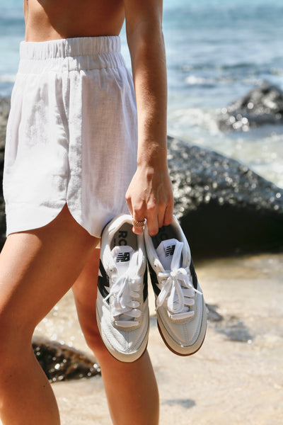 Knox Shorts White The Line for Baby Lemonade Store