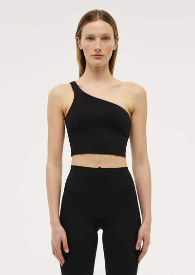 PE NATION FINESSE ASYMMETRIC TOP BLACK