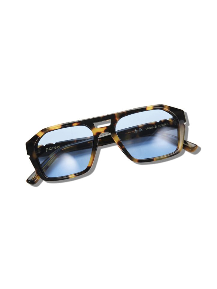 Clubs & Spades - Tortoise/Blue - Pared Eyewear