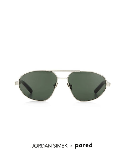 Jordan Simek x Pared - Flight Risk Silver/Green - Pared Eyewear